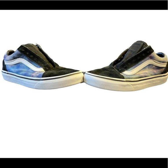 Vans Shoes - VANS , old Skool, low size 5, black , blue tie dye , suede